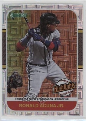 2021 Panini Donruss Highlights Vector Ronald Acuna Jr #HI8 0yj6