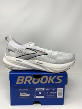 Women's Brooks Glycerin 22, White/Grey/Black, 9 B Medium US