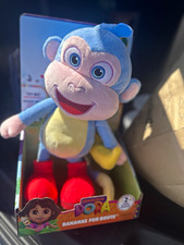 Nickelodeon Dora the Explorer Boots Monkey Plush Blue/Red/Yellow 14-24in Tags