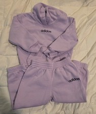Conjunto de sudadera con capucha y joggers Adidas púrpura 24 m