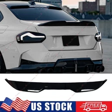 For 2022-2026 BMW G42 2 Series M240i G87 M2 MP Style Gloss Black Trunk Spoiler