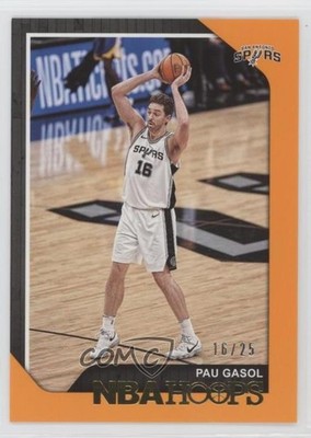 2018-19 Panini NBA Hoops Orange 16/25 Pau Gasol #33 HOF 7y2