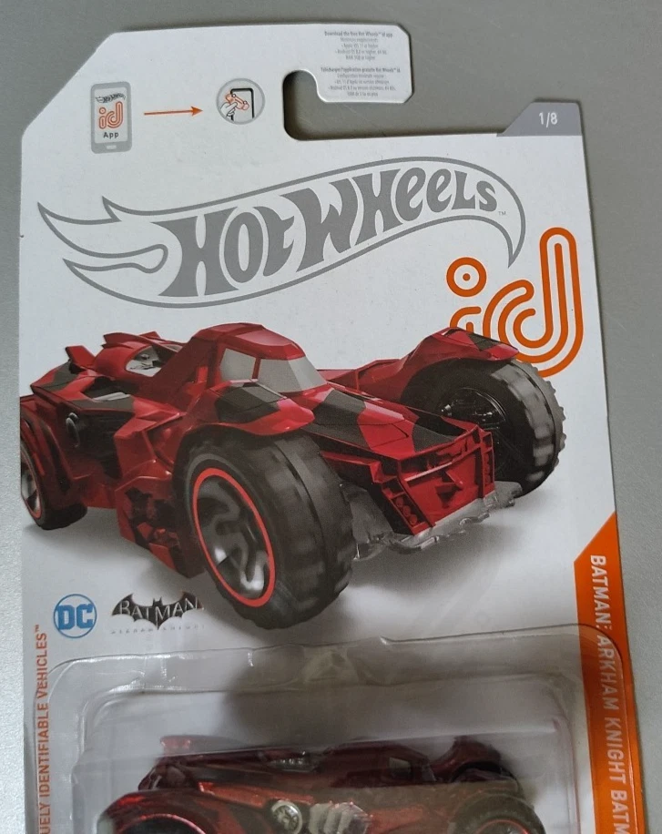 2020 Hot Wheels ID CHASE Batman Arkham Knight Batmobile Red #1/8 - Image 4 of 4