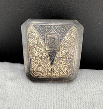 Vintage Hickok Buckle Bronze Initial B