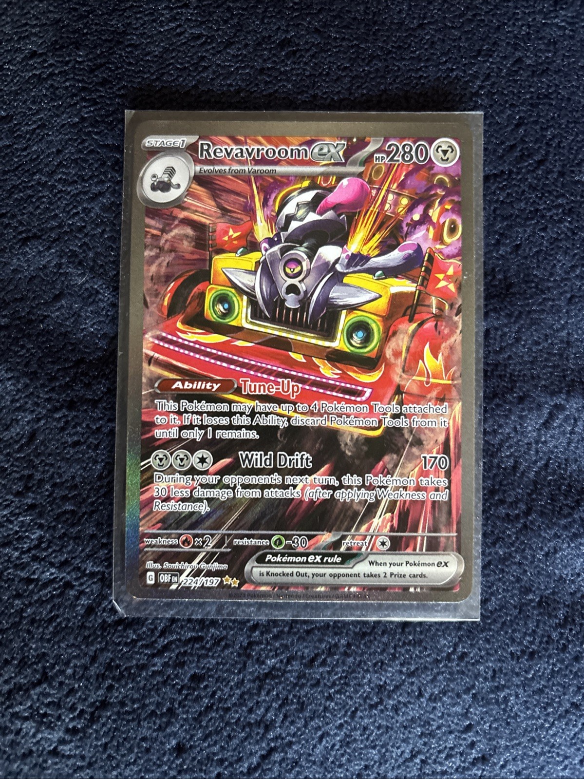 Pokemon Revavroom ex SV03: Obsidian Flames 224/197 Special Illustration Rare NM