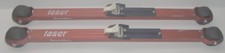 Vintage 80s Pair of Swed Laser Aluminum Roller Land Skis W/ Salomon Bindings