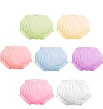 7Pack Diaper Cover - Baby Bloomers,Cotton,Panties for Toddler Girls 12-18 months