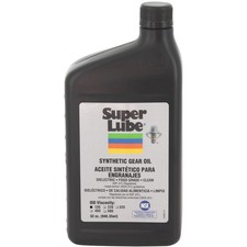 Super Lube Synthetic Gear Oil ISO 150 Hydraulic Grade Translucent Amber, 1qt