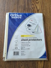Office Depot Top-Loading Sheet Protectors, Heavy Duty, 25-Count