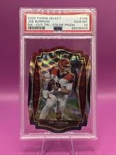 2020 Panini Select Joe Burrow RC Tri Color Prizm Die Cut Premier #146 PSA 10