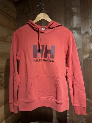 Helly Hansen Women s HH Logo Hoodie XS Poppy Red Pullover Sweatshirt NWT