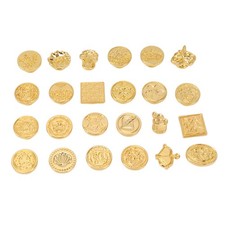 B- 24pcs Removable Sealing Wax Stamps Vintage Wax Seal Stamp Kit With Gift Box