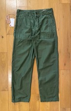 orSlow US Army Fatigue Pants 6 Month Wash Size 2 (32") Regular Fit Made In Japan