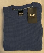 NWT Under Armour Men's UA Expanse Waffle Crew in Nu Blue size XL