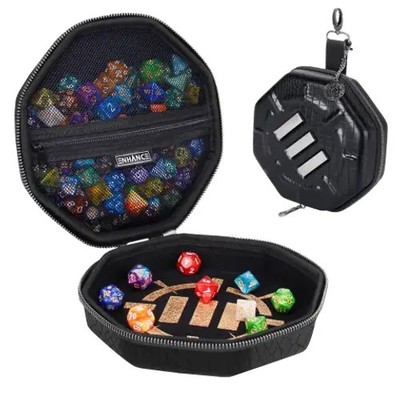 ENHANCE DnD Dice Tray and Dice Case(Dragon Black) | ENHANCE Gaming