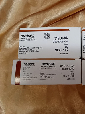 160 Rayovac Loud n' Clear Hearing Aid Batteries Exp 2026 312LC-8A 2 boxes of 80