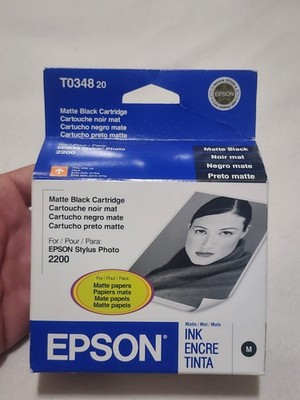 Epson T034820 Matte Black Ink Cartridge for Stylus Photo 2200 Printer GENUINE