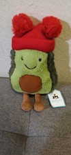 Jellycat - Green Amuseable Bobble Avocado Toy Plush Toy NEW Red Hat 9 Inch