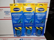 LOT OF 3 Dr Scholl's ENERGIZING COMFORT MASSAGING GEL INSOLES Women's 6-10 