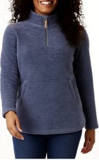 32 Degrees Ladies' Quarter Zip Pullover Color Blue. Size Small NWT