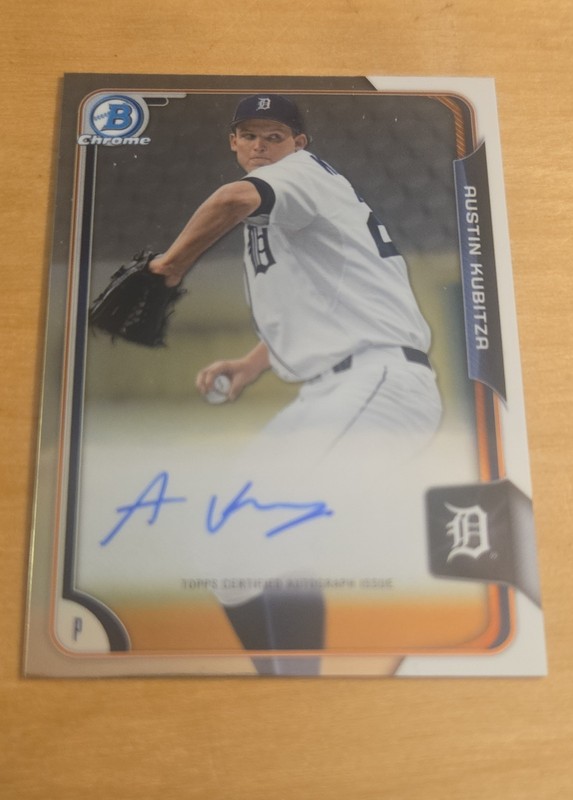 2015 Bowman - Chrome Prospects Autographs Austin Kubitza #BCAP-AK (AU, RC)