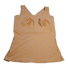Evelyn Bobbie 3X XXXL Smoothing Cami Tank Bra Shapewear Nude Stretch
