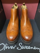 OLIVER SWEENEY, BRAND NEW, SIZE 11, HARBY , DEEP PROFILE, TAN LEATHER CHELSEA