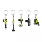 New Official Ryobi Mini Key Chain Set (5-Piece) Saw, Vac, Drill, Battery, Sander