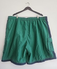 Roundtree  Yorke 3XB Swim Trunks Big Man NWT Green Navy Cargo Mesh Lined NEW