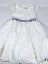 Elegantes Mädchenkleid Größe 122 Weiß Spitze Neuwertig Hochzeit Schulanfang