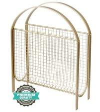 Mid Century Metal Magazine Rack Floor File Holder for Books and Mail