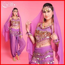 6 Colors Belly Dance Costume Set Women Performance Wear Indian Dress Bollywood C