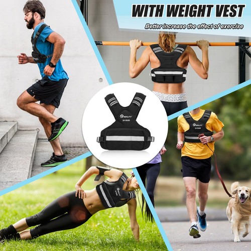 Gewichtsweste für Damen und Herren, 5-10lb/11-20lb/18-30lb verstellbar gewichtet V... - Bild 6 von 7