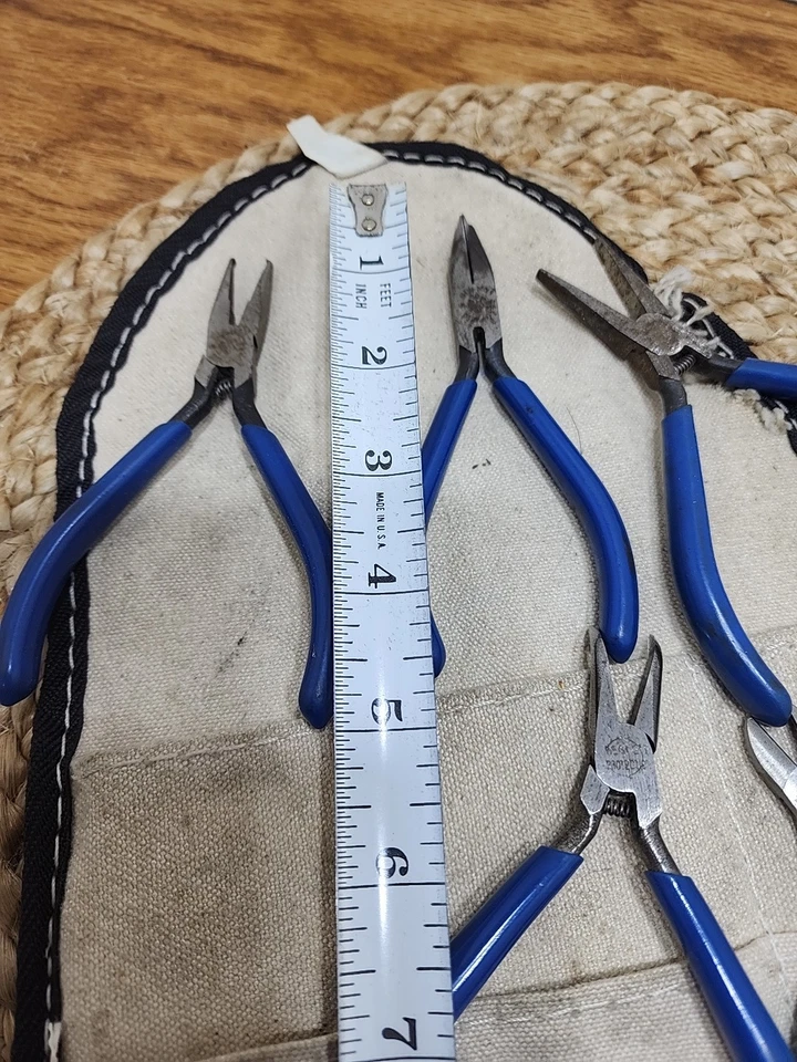 5 Mini Channellocks Blue Rubber Handles Needle Point,hognose,super Small Tip,no - Image 3 of 4