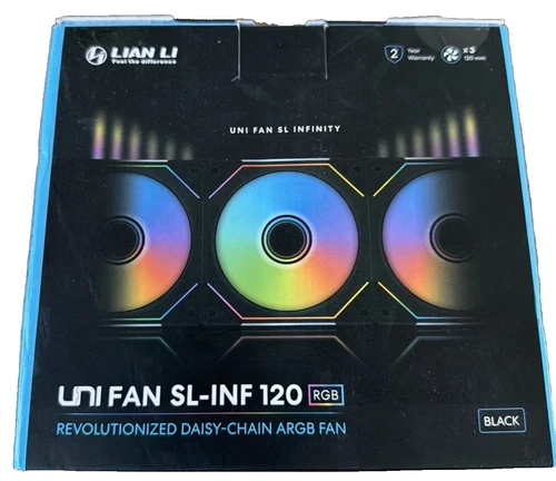 Lian Li UNI Fan SL-Infinity 120 ARGB 120mm Case Fan Triple Pack - UF-SLIN120-3B