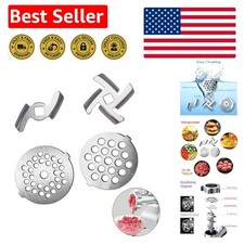Versatile Meat Grinder Blades and Plates Set - Stainless Steel Kitchen Essential
