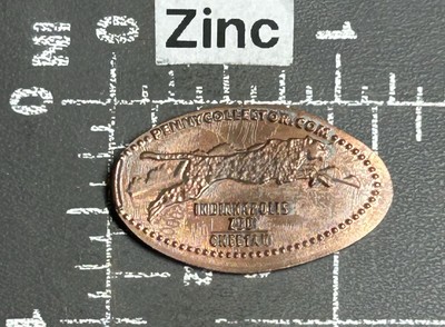 Indianapolis Zoo Gepard Indiana Länglich Gepresst Smashed Souvenir Penny Münze