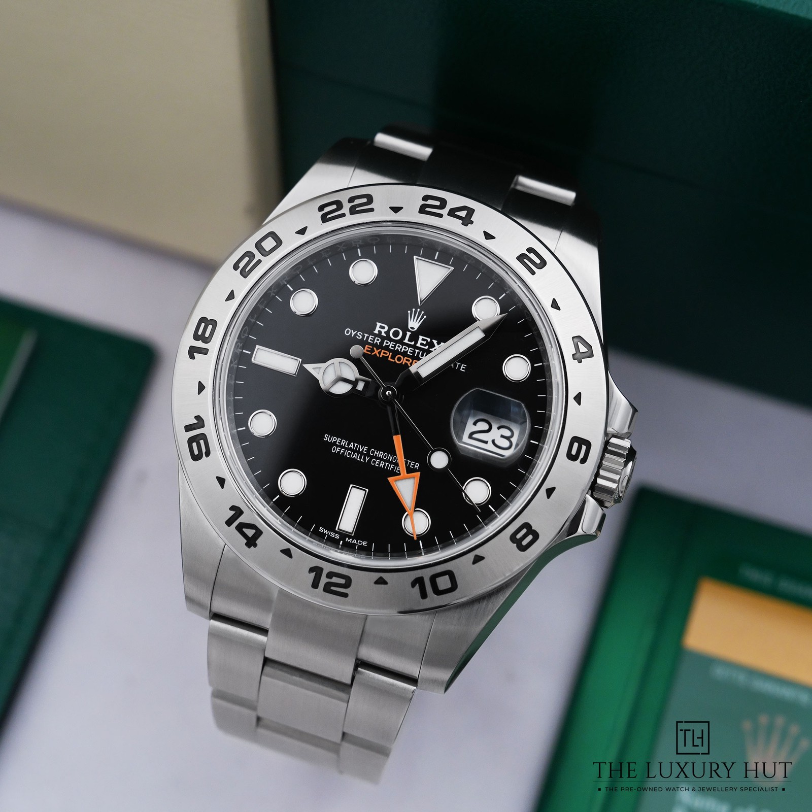 Rolex Explorer II 216570 - 2019, Full Set 42mm Stainless Steel Black Dial