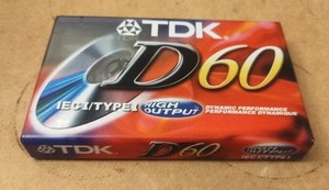 TDK D60 Blank Audio Cassette NEW High Output Dynamic Performance (G)