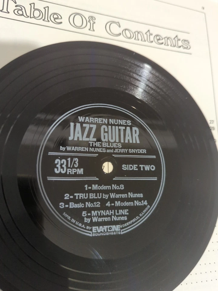 Warren Nunes Works For The Jazz Guitar Sheet Music Book,1974 Edition , Record+ - Image 4 of 4