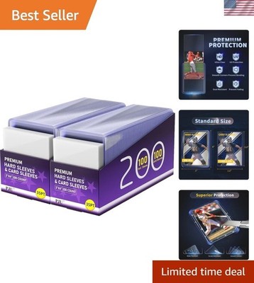 Double Protection Pack: 200 Hard & Soft Card Sleeves for Collectors - 400 Count