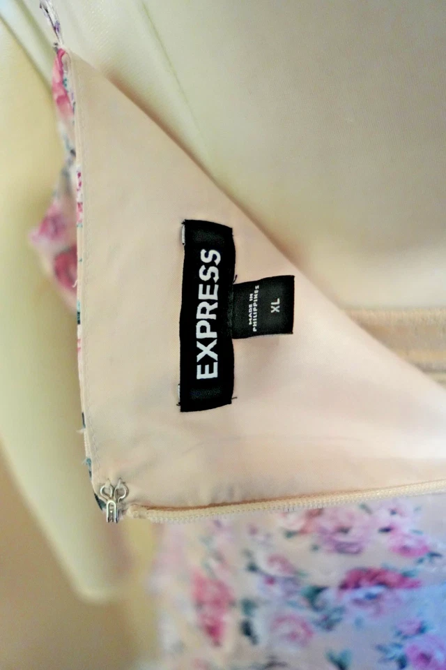 Vestido Express Blush Floral Correa Espagueti Sin Mangas Talla XL Foto 4 de 4