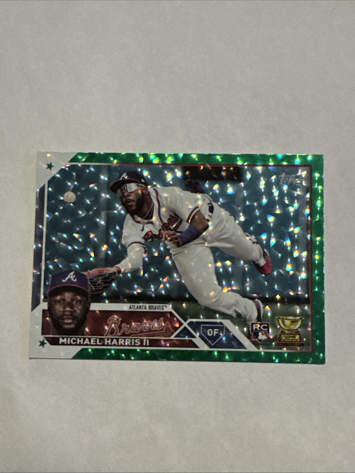 2023 Topps Michael Harris II 226 Green Foil /499 RC Rookie Card SP Parallel
