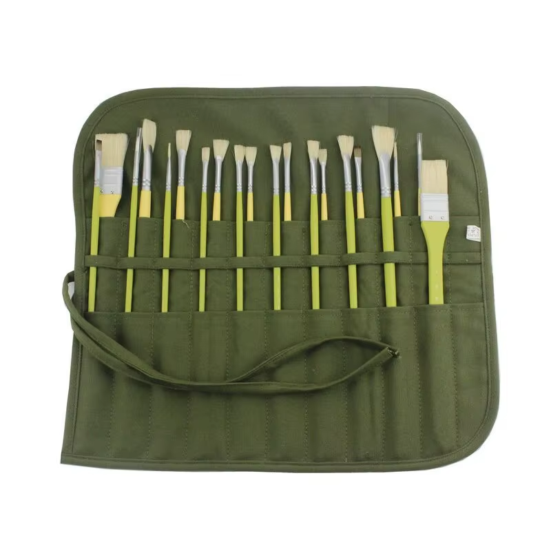 Painting Brushes Canvas Storage Bag| 22 Slots Watercolour and Gouache Brushes Ca