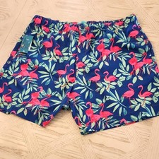 NWT Joe Marlin Tropical Flamingo Swim Trunks Men's XXL