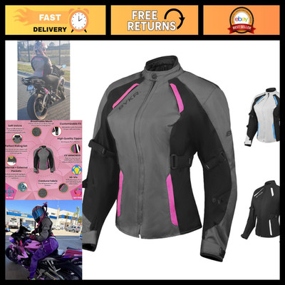 Women's Motorcycle Jacket - CE Armored Biker Adventure Gear, Protective Motorspo