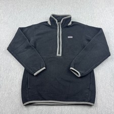 Patagonia Jacket Boys Medium 10 Black Synchilla Marsupial 1/2 Zip Fleece 65523