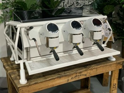 SAN REMO CAFE RACER 3 GROUP BRAND NEW WHITE ESPRESSO COFFEE MACHINE COMMERCIAL