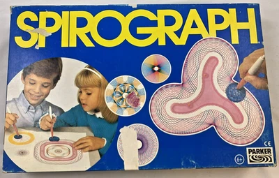 Parker Spirograph Zeichenspiel Klassiker Vintage Set Komplett 13 Teile Spielzeug - Bild 1 von 4
