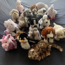 Ganz Webkinz Plush Lot of 18 Dog Cat Pony Dragon Penguin Donkey No Codes Tags